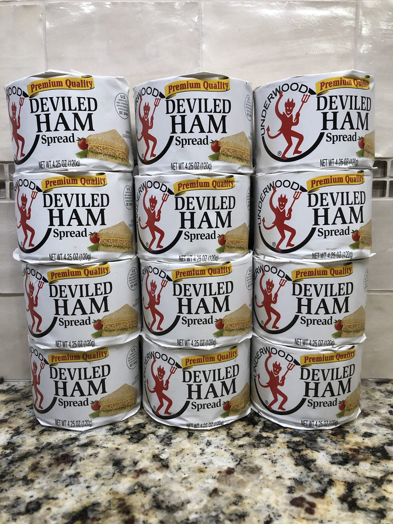 12 CANS Underwood Deviled Ham Spread 4.25 oz. Can Sandwich Egg FREE SHIP