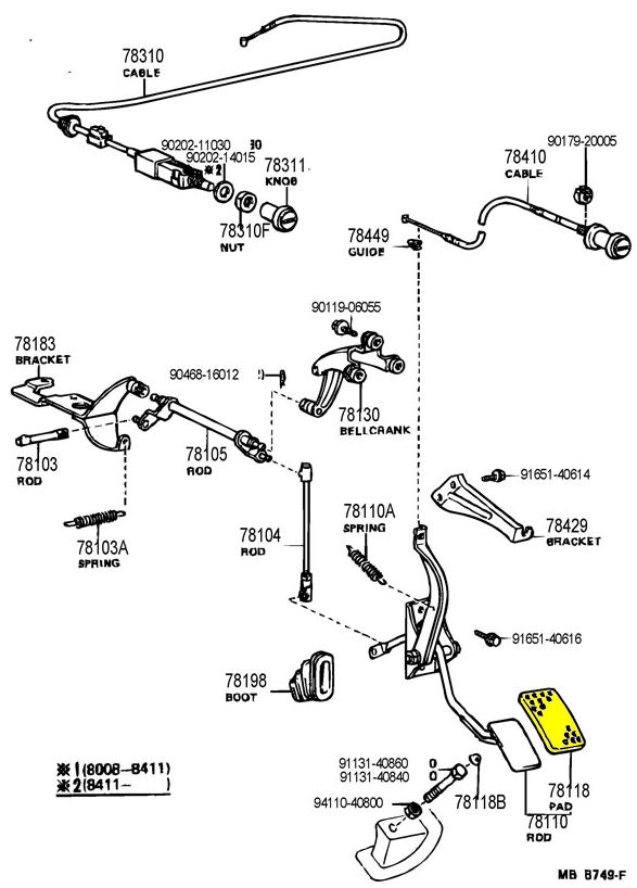 Gas Pedal Pad for Toyota Land Cruiser FJ60-0