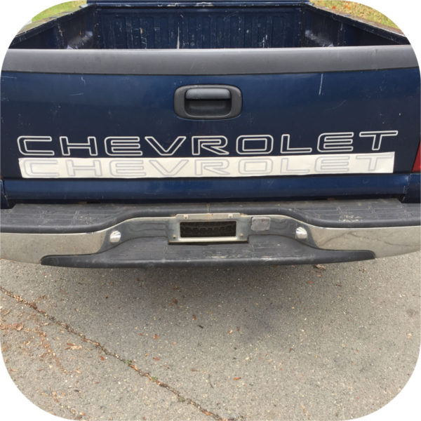 SILVER 99-07 Chevy Pickup Truck Chevrolet Silverado Tailgate Vinyl Letters Decal-21252