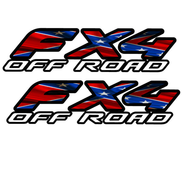 2 FX4 WHITE BLUE RED 97-08 Ford Pickup Truck Bed Side Decal Sticker F150 F250-0