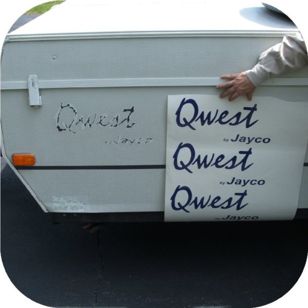 Decals for Jayco Qwest Camper Tent Travel Trailer Stickers Pop Up RV Blue (3)-0
