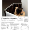 Extend-A-Shower Bigger Shower Curtain Rod Travel Trailer Pop Up Camper RV Bunks-0