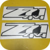 2 Black White Z71 4x4 Silverado GMC Sierra Pickup Bed Side Decal Sticker 2007up-0