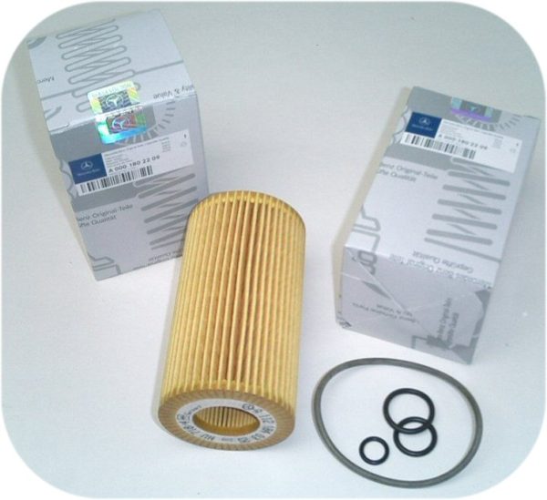 2 Oil Filter Kit for Mercedes Benz S 430 500 55 600 AMG-0