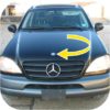 Hood Star Emblem Mercedes Benz 300 380 450 500 560 600 SL SEC CL500 SLK230 ML320-16506