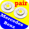 Front Disc Brake Rotors Mercedes Benz CLK SLK E 320 210-9174