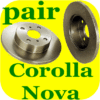 Front Disc Brake Rotors Toyota Corolla Chevy Nova FX 16-11890