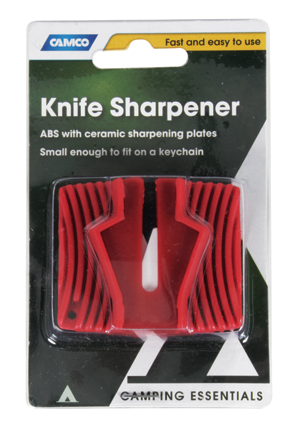 Knife Sharpener Ceramic whiting stone Pocket Keychain Camp Kitchen Tool-19921