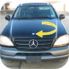 Hood Star Emblem Mercedes Benz 300 380 450 500 560 600 SL SEC CL500 SLK230 ML320-16507