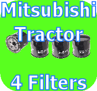 4 Oil Filters Mitsubishi Tractor Bison Beaver Bull Diesel-2609