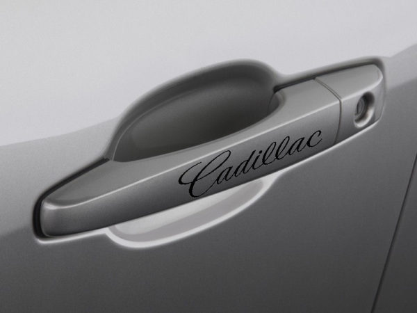 Cadillac Door Handle Logo Sticker Emblem STS DTS CTS Escalade SRX BLS Black-0