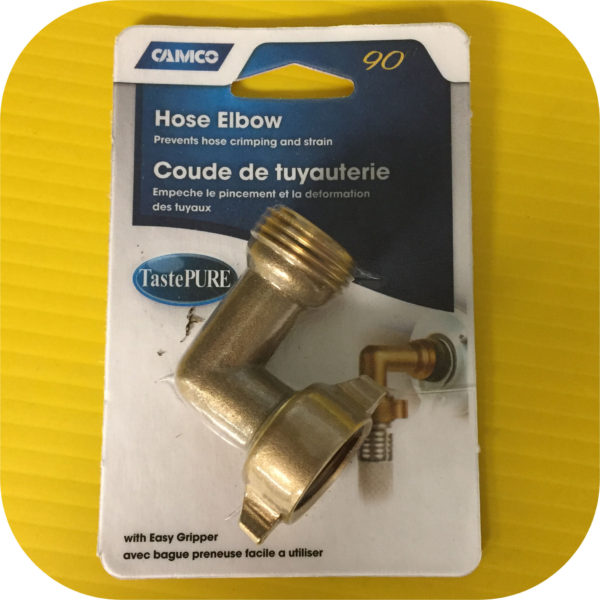 Brass 90 degree hose elbow fresh water hook Pop Up Camper Travel Trailer RV-0