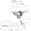 Propane "Y" Adapter w/ Handwheel Pop Up Travel Trailer Camper RV LP Gas Splitter-20571