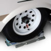 SINGLE AXLE TIRE LOCKING CHOCK Camper Travel Trailer Pop Up Wheel Tire Stabilizer-0