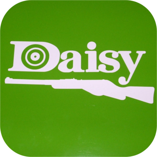 Daisy Vinyl Sticker BB Gun Red Ryder Pump Decal Pellet Pistol White-0