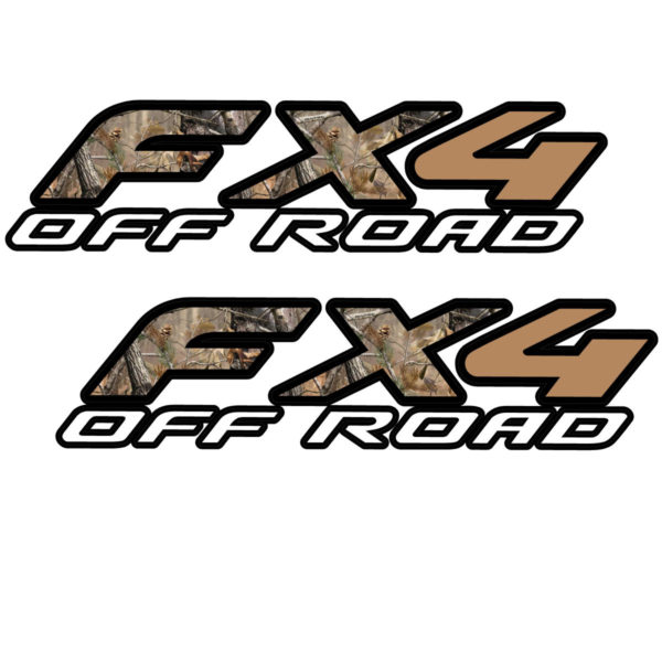 2 FX4 Camouflage Gold 97-08 Ford Pickup Truck Bed Side Decal Sticker F150 F250-0
