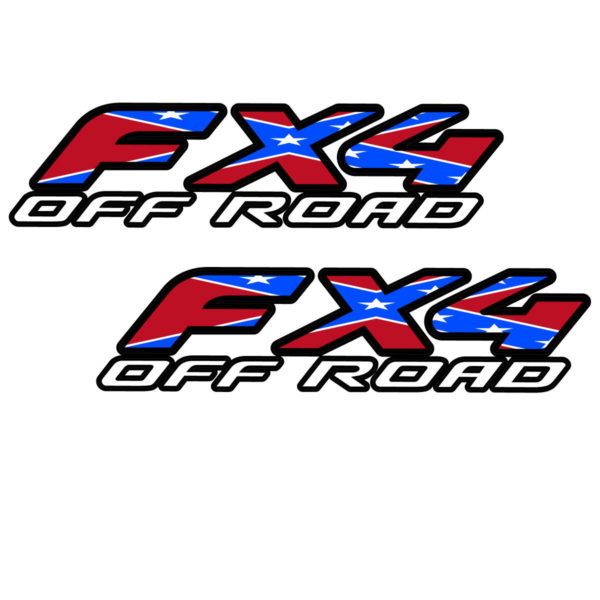 2 FX4 RED WHITE BLUE 97-08 Ford Pickup Truck Bed Side Decal Sticker F150 F250-0