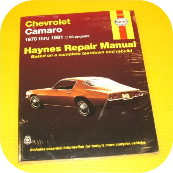 Repair Manual Book Chevy Camaro Z28 Berlinetta 70-81 V8-0