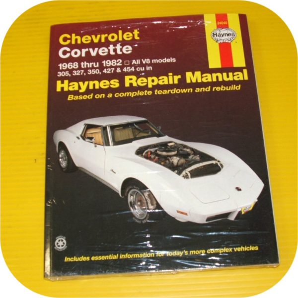 Repair Manual Book Chevy Corvette 68-82 Stingray T Top-0