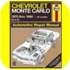Repair Manual Book Chevrolet Monte Carlo 70-88 Owners-0