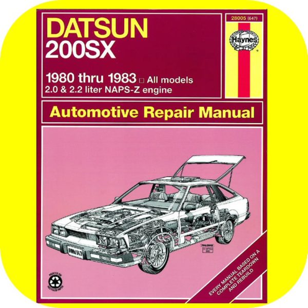 Repair Manual Book for Nissan Datsun 200sx 80-83 Z20E 200-0
