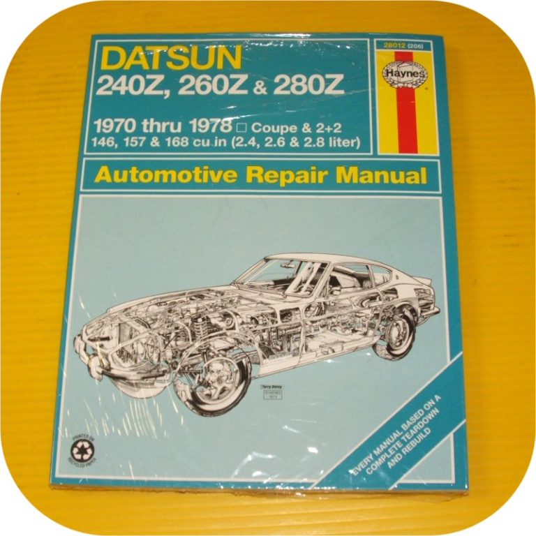 Repair Manual Book for Nissan Datsun 240Z 260Z 280Z Owners – JoeTLC