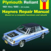Repair Manual Book Dodge Aries & Plymouth Reliant 81-89-0