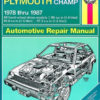 Repair Manual Book Dodge Colt & Plymouth Champ Owners-0