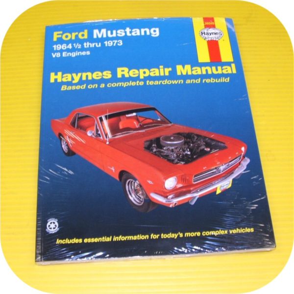 Repair Manual Book Ford Mustang 64-73 289 Shelby MACH 1-0
