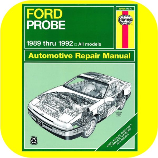 Repair Manual Book Ford Probe & turbo 89-92 owners shop-0