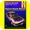 Repair Manual Book Honda Accord 1.8 LX SEi 84-89 Owners-0