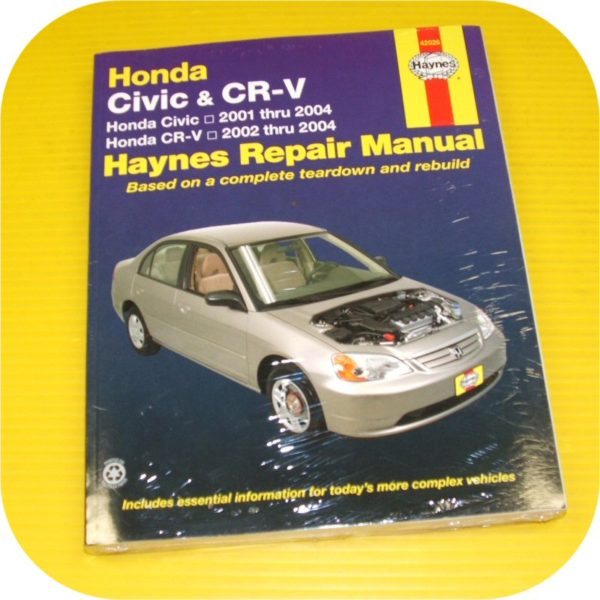 Repair Manual Book Honda Civic 01-04 CRV CR-V Owners-0