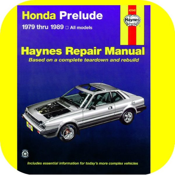 Repair Manual Book Honda Prelude CVCC 79-89 s si Owners-0