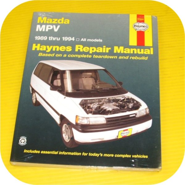 Repair Manual Book Mazda MPV Van 89-94 Owners Mini NEW-0