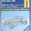 Repair Manual Book Mercedes Benz 230 250 280 sel sl se-0