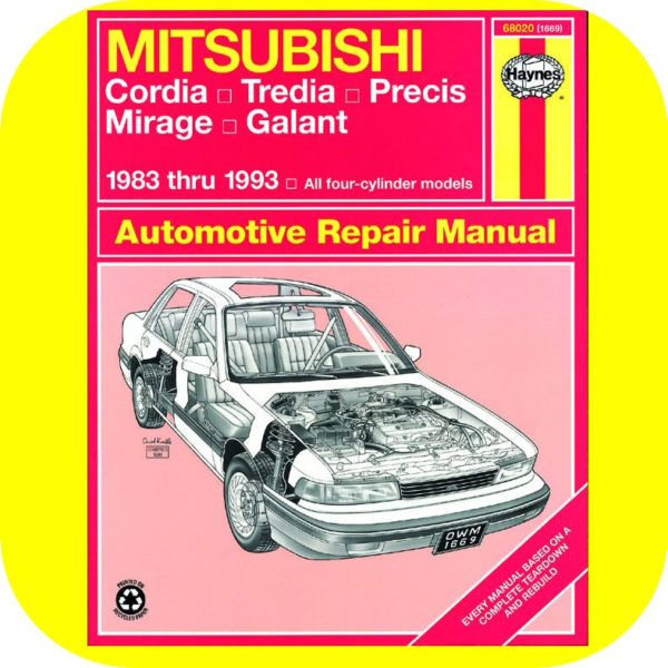 Repair Manual Book Mitsubishi Cordia Galant Mirage Prec-0