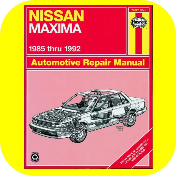 Repair Manual Book for Nissan Maxima 85-92 3.0 V6 GXE SE-0
