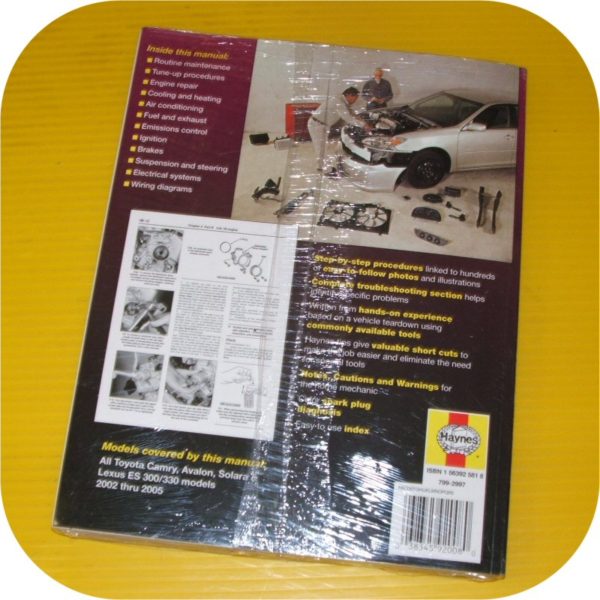 Repair Manual Book Toyota Camry Avalon Lexus ES 300 330-11291