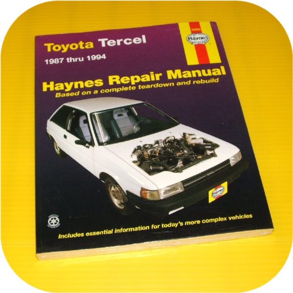 Repair Manual Book Toyota Tercel 87-94 Owners 3EE EZ-0