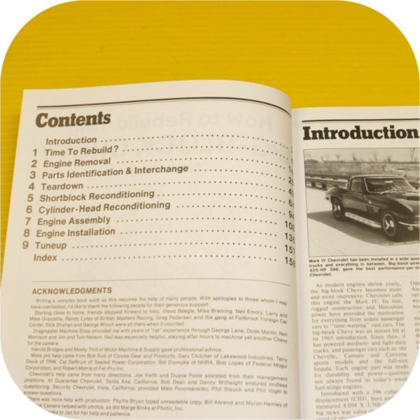 How to Rebuild Big-Block Chevy Engines Manual Book 396 427 454 Big Block BBC V8-5463