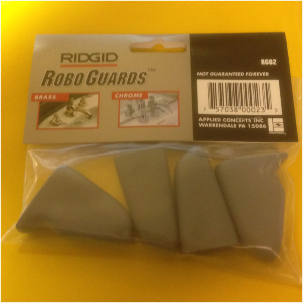 RIDGID RG02 GRAY ROBO GRIP WRENCH GUARDS Pliers Jaw Brass Chrome-18790