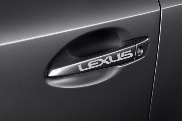 Silver Pair Door Handle Sticker Emblem Logo Lexus ES GS IS LS LX SC 250 300 400-0