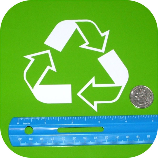 Recycle Vinyl Sticker Go Green Decal Glass Plastic Trash-19381