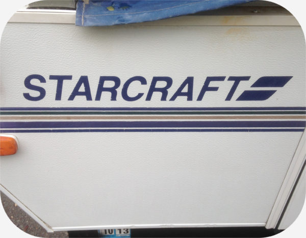 Decal for Starcraft Pop Up Tent Camper Travel Trailer Sticker Blue logo 8 10 12-20055