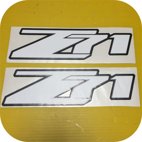 2 Black White Z71 Silverado GMC Sierra Pickup Bed Side Decal Sticker 2007up-0