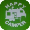 Happy Camper Vinyl Sticker 5th Wheel RV Keystone Forest River Heartland Hauler-0