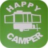 Happy Camper Vinyl Sticker Pop Up Tent Jayco Starcraft Rockwood Viking Coleman-0