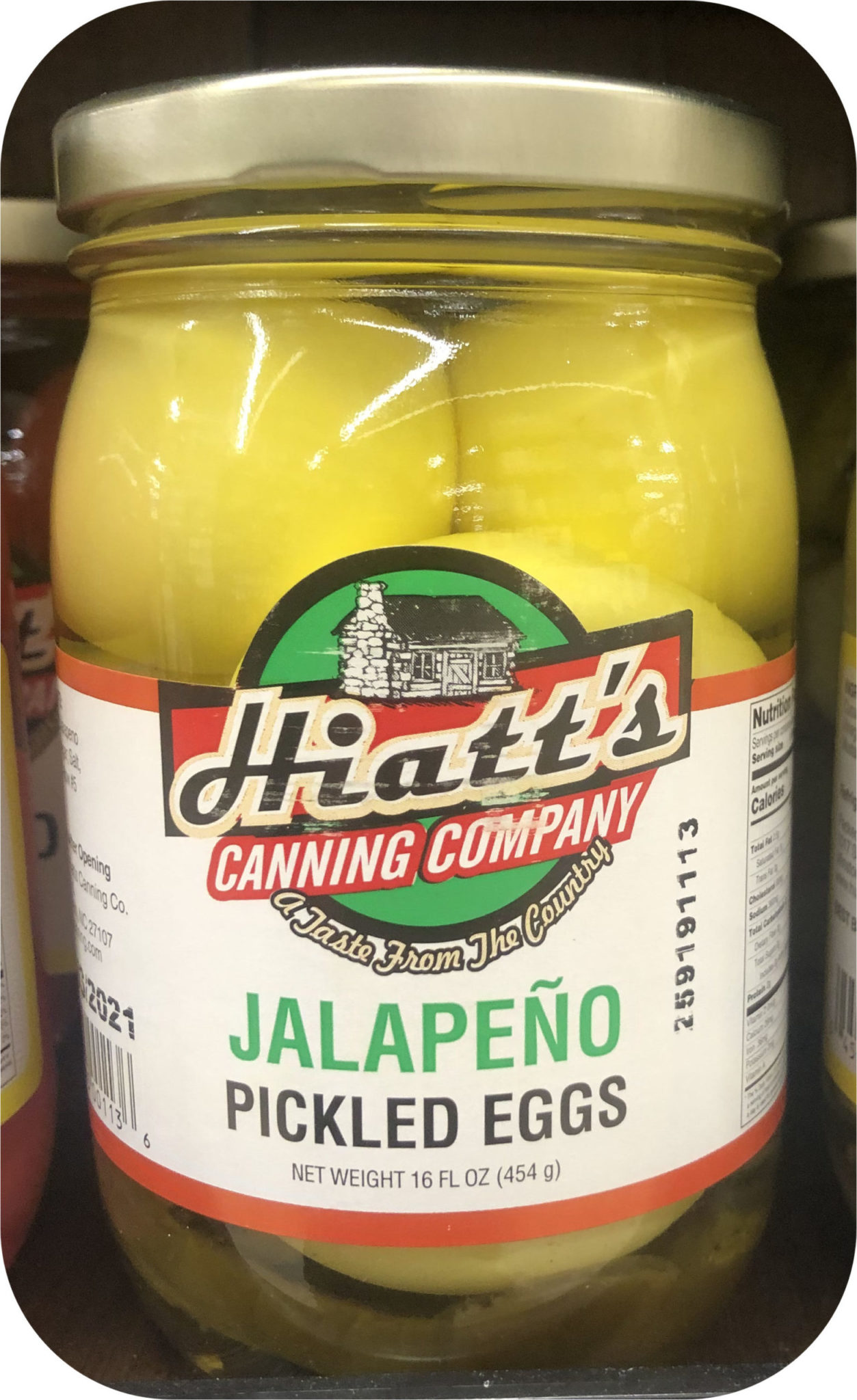 Mrs Hiatt’s Canning Jalapeno Pickled Eggs 16 oz Jar Snack